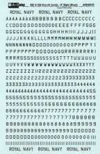 Aviaeology Decal Matr. RAF/FAA 1/48 Nero 8"