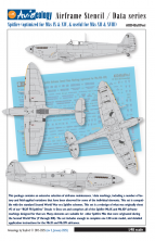 1/48 Supermarine Spitfire airframe stencil/data markings Mk.VIII