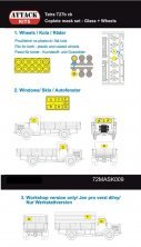 1/72 Tatra T27b MASK windshield, cabin side windows & wheel mask