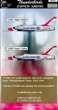 1/48 Thunderbirds F-100C or F-100D Super Sabre decals