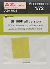 1/72 Bf 109F canopy & wheel disc mask