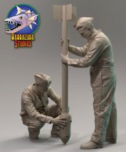 1/24 Raf Groundcrew Assembling Rocket
