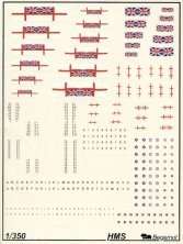 1/350 Royal Navy/RN flags and markings
