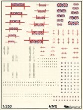 1/350 Royal Navy/RN flags and markings