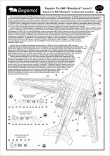 1/72 Tupolev Tu -160 Blackjack. Complete stencil