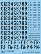 Caracal Models 1/48 USAF F-80/T-33/F-94 Buzz Numbers D�calcomani