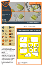 1/72 F-5E Tiger II canopy painting mask in & out for Italeri
