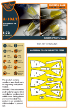 1/72 Fairchild A-10A/A-10C double-sided painting mask