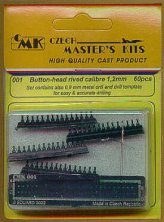 CMK Rivets t�te ronde 1,2mm x60 1/35 + foret 0,9mm