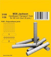 CMK 1/35 M36 Jackson Cardboard Transport Tube x6