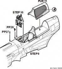 1/48 Curtiss P-40E Kittyhawk/Warhawk interior set