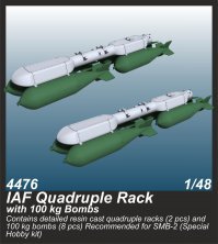 1/48 Iaf Quadruple Rack with 100 kg Bombs for SMB-2