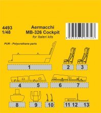 1/48 Aermacchi MB-326 Cockpit set for Italeri