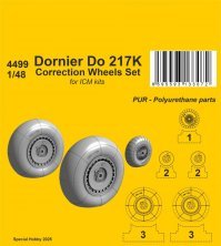 1/48 Dornier Do 217 Wheels Correction Set for ICM