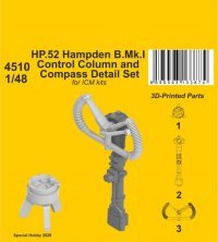 CMK 1/48 HP.52 Hampden B.Mk.I Colonne Commande et Compas
