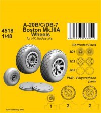 CMK Roues A-20B/C/DB-7 Boston Mk.IIIA 1/48 pour HKM