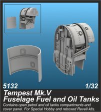 1/32 Tempest Mk.V Fuselage Fuel & Oli Tanks