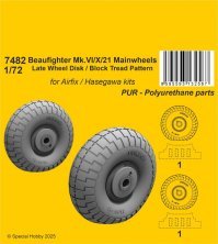 1/72 Beaufighter Mk.VI/X/21 Mainwheels Late Block