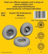 1/48 Austin K2 Ambulance Wheels for Tamiya