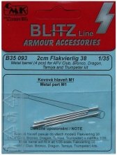 1/35 2cm Flakvierlig 38  metal barrels (4 pcs.)