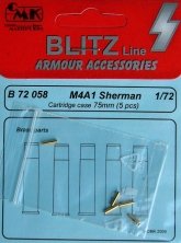 1/72 M4A1 Sherman Cartridge case 75 mm (5 pcs.)