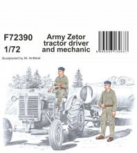 1/72 Army Zetor tractor driver & mechanic