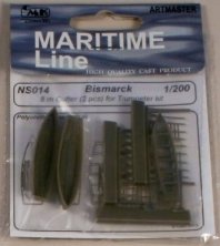 1/200 Bismarck 1941 Bismark 8m Cutter (2 pcs) Highly detailed 8