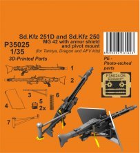 1/35 Sd.Kfz. 251D/250 MG42 with armor shield for Tamiya