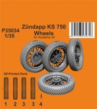 1/35 Zundapp KS 750 Wheels for Academy