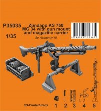 1/35 Zundapp KS 750 MG 34 with gun mount for Academy
