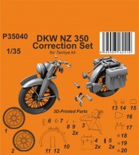 1/35 DKW NZ 350 Correction Set for Tamiya