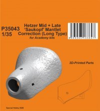 CMK 1/35 Hetzer Mantelet Saukopf Type Long Mid+Late
