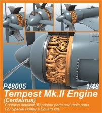 1/48 Tempest Mk.II Engine 3D Printed