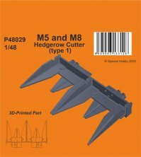 1/48 M5 and M8 Hedgerow Cutter type 1 for Tamiya