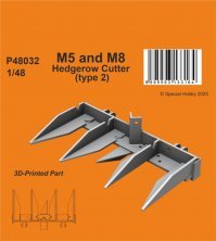 1/48 M5 and M8 Hedgerow Cutter type 2 for Tamiya