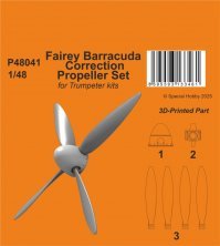 1/48 Fairey Barracuda Correct.Propeller Set for Trumpeter