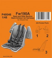 CMK 1/48 Fw 190A Seat & Armour Section with Harness