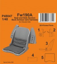 CMK 1/48 Fw 190A Seat & Armour Section no Harness