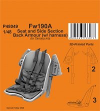 CMK 1/48 Si�ge & Blindage Fw 190A avec harnais pour Tamiya