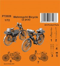 1/72 Wehrmacht Bicycle 2 pcs.