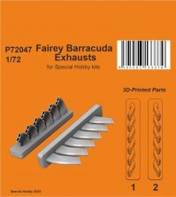 1/72 Fairey Barracuda Exhausts for Special Hobby