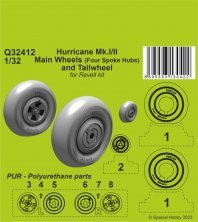 1/32 Hurricane Mk.I/II Main Wheels & Tailwheel