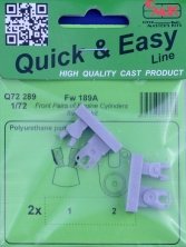 1/72 Fw 189A Front pairs of engine cylinders