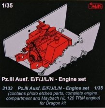 1/35 Pz.III Ausf, E/F/J/L/N  Engine set (DRAG)