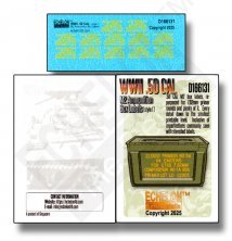 1/16 WWII .50 Cal M2 ammo box labels style 1