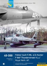 Dutch Decal Hawker Hunter F-84F KLu Decals 1/48 Dutch Decal Hawker Hunter F-84F KLu Decals 1/48