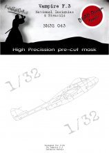 1/32 De Havilland Vampire F.3 National Insignia masks