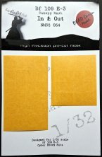 1/32 Messerschmitt Bf-109E canopy frame paint mask double sided
