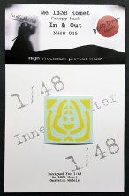 1/48 Messerchmitt Me-163B Komet canopy paint masks