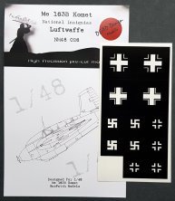 1/48 Messerchmitt Me-163B Komet national insignia masks
